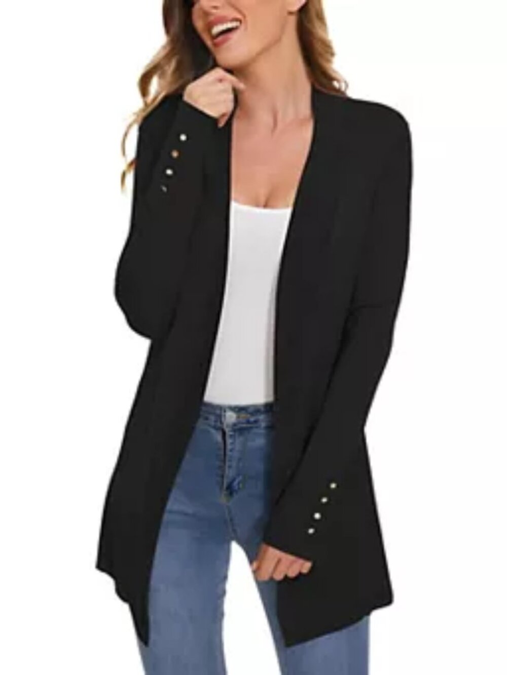 Magaschoni Women's Sweater Modal Open Front Cardigan Duster Size XL NWT